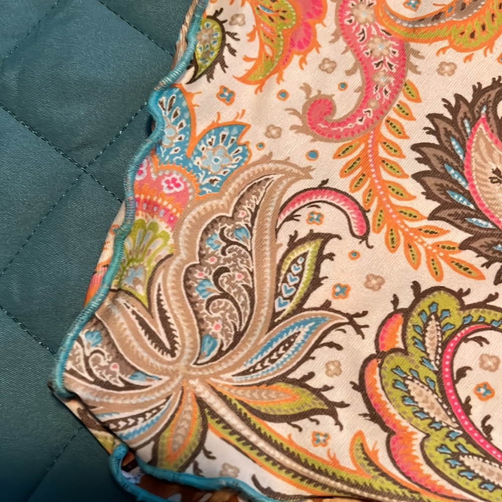 Cream Floral-Print Mini Skirt with Pink and Orange Accents - Picture 4 of 8
